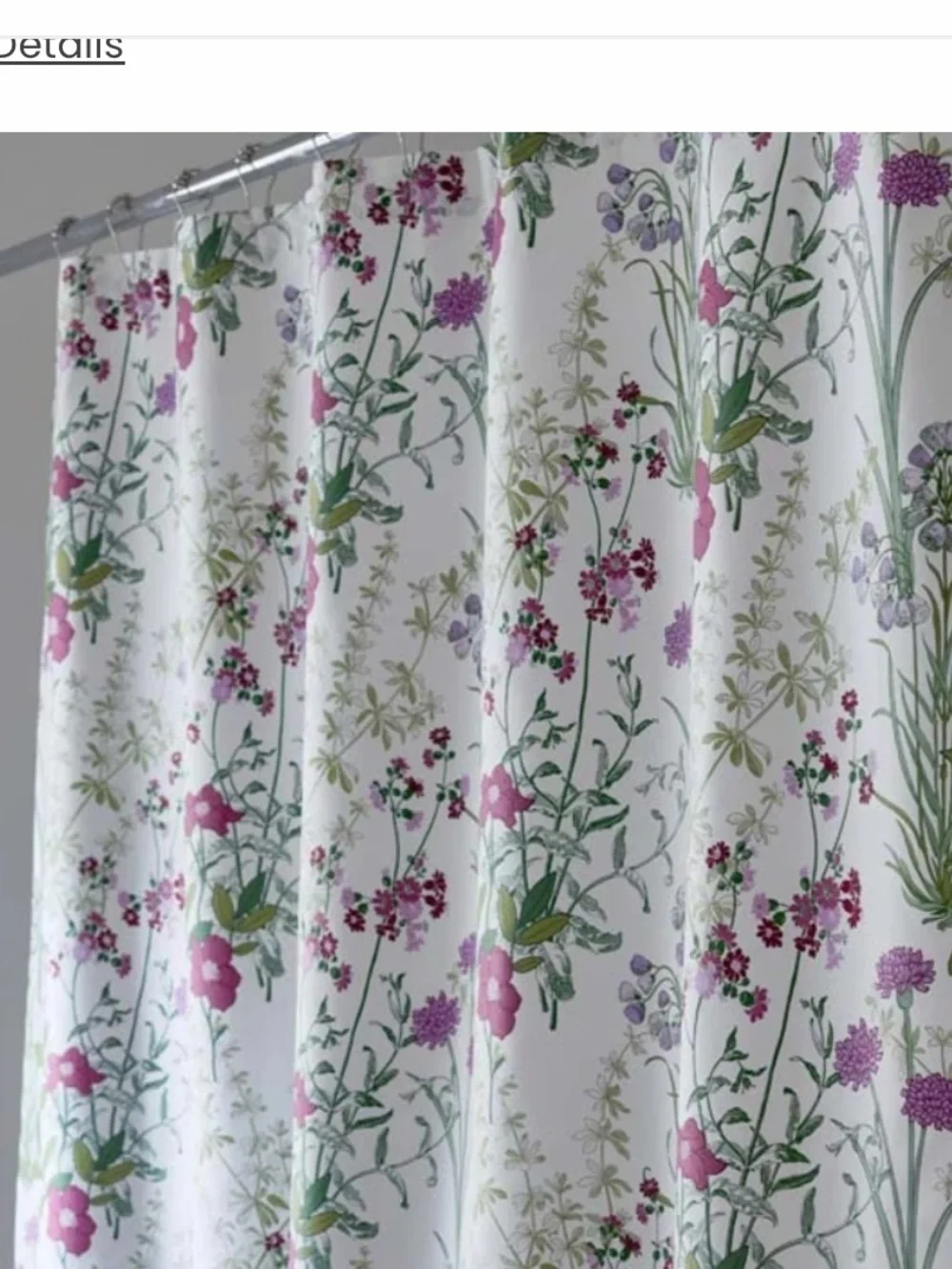 NWT The Company Store Bloom Meadow Flowers Classic Smooth Sateen Shower Curtain
